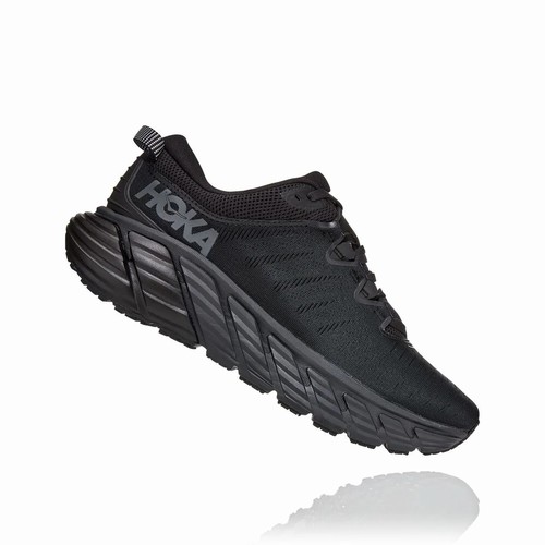 Hoka One One GAVIOTA 3 Road Running Shoes For Men India Black IN-9304